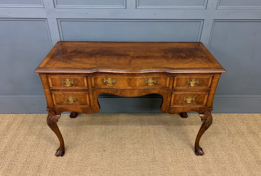 Queen Anne Style Burr Walnut Table View II