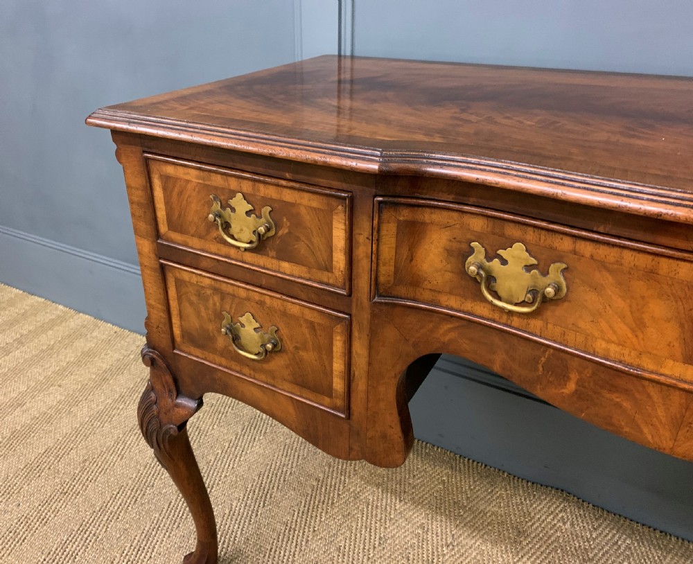 Queen Anne Style Burr Walnut Table View IV