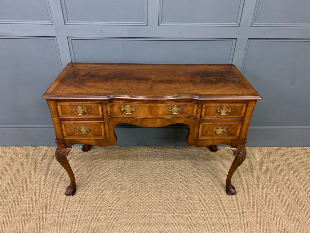 Queen Anne Style Burr Walnut Table View VI