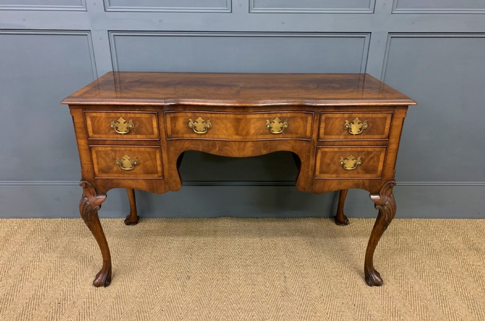 Queen Anne Style Burr Walnut Table View VII
