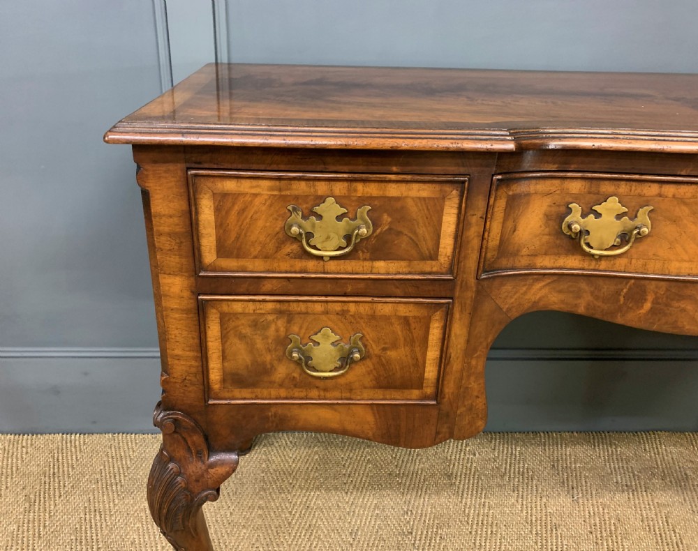 Queen Anne Style Burr Walnut Table View VIII