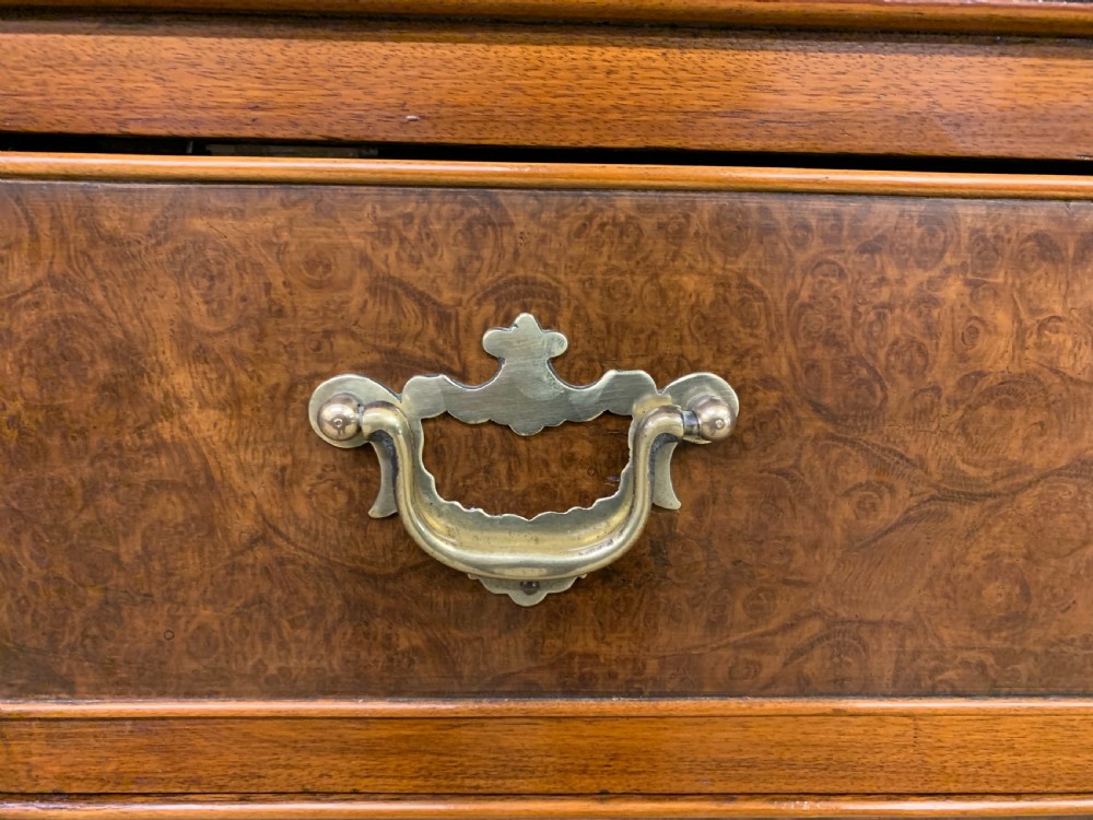 Tall Burr Walnut Chest of Drawers View VIII