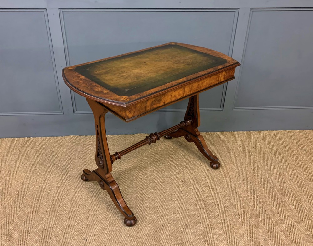 Victorian Burr Walnut Writing Table