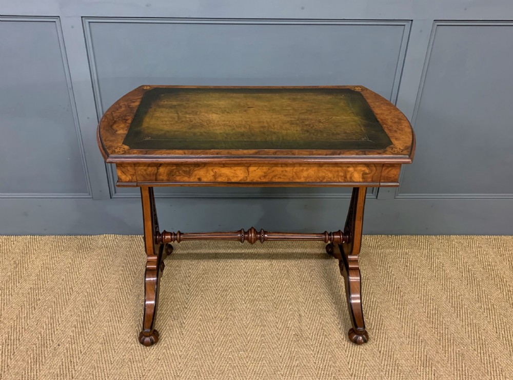 Victorian Burr Walnut Writing Table View II