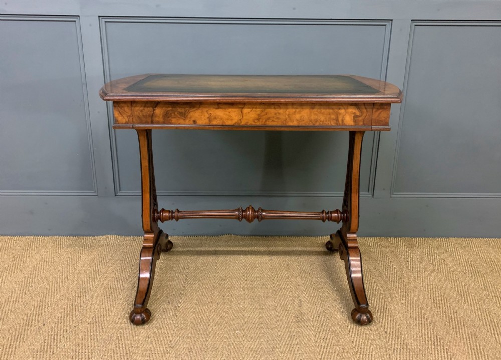 Victorian Burr Walnut Writing Table View VI