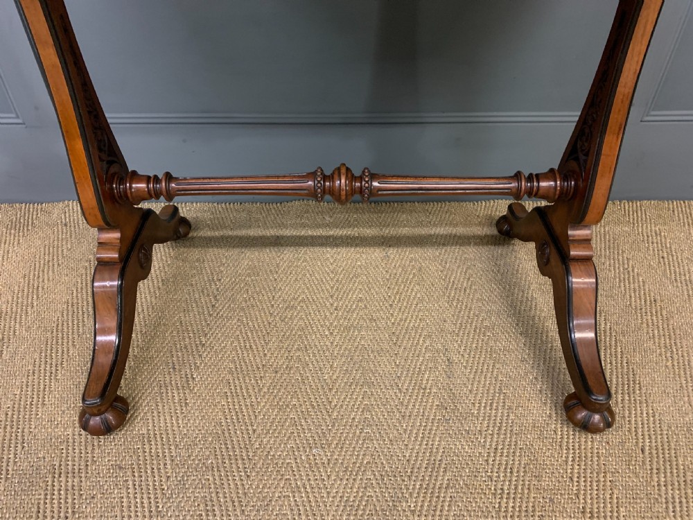 Victorian Burr Walnut Writing Table View VIII