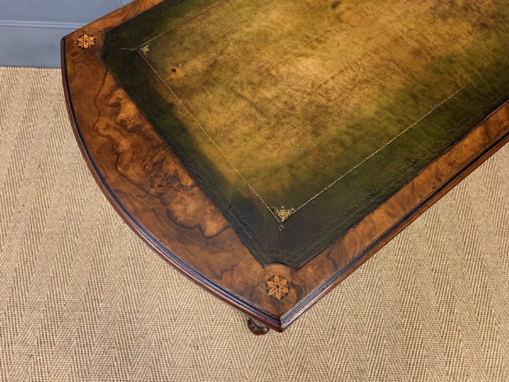 Victorian Burr Walnut Writing Table View XI