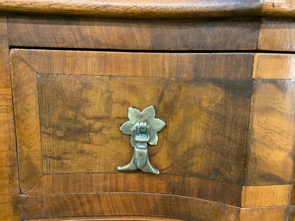 Serpentine Fronted Burr Walnut Chest of Drawers View X