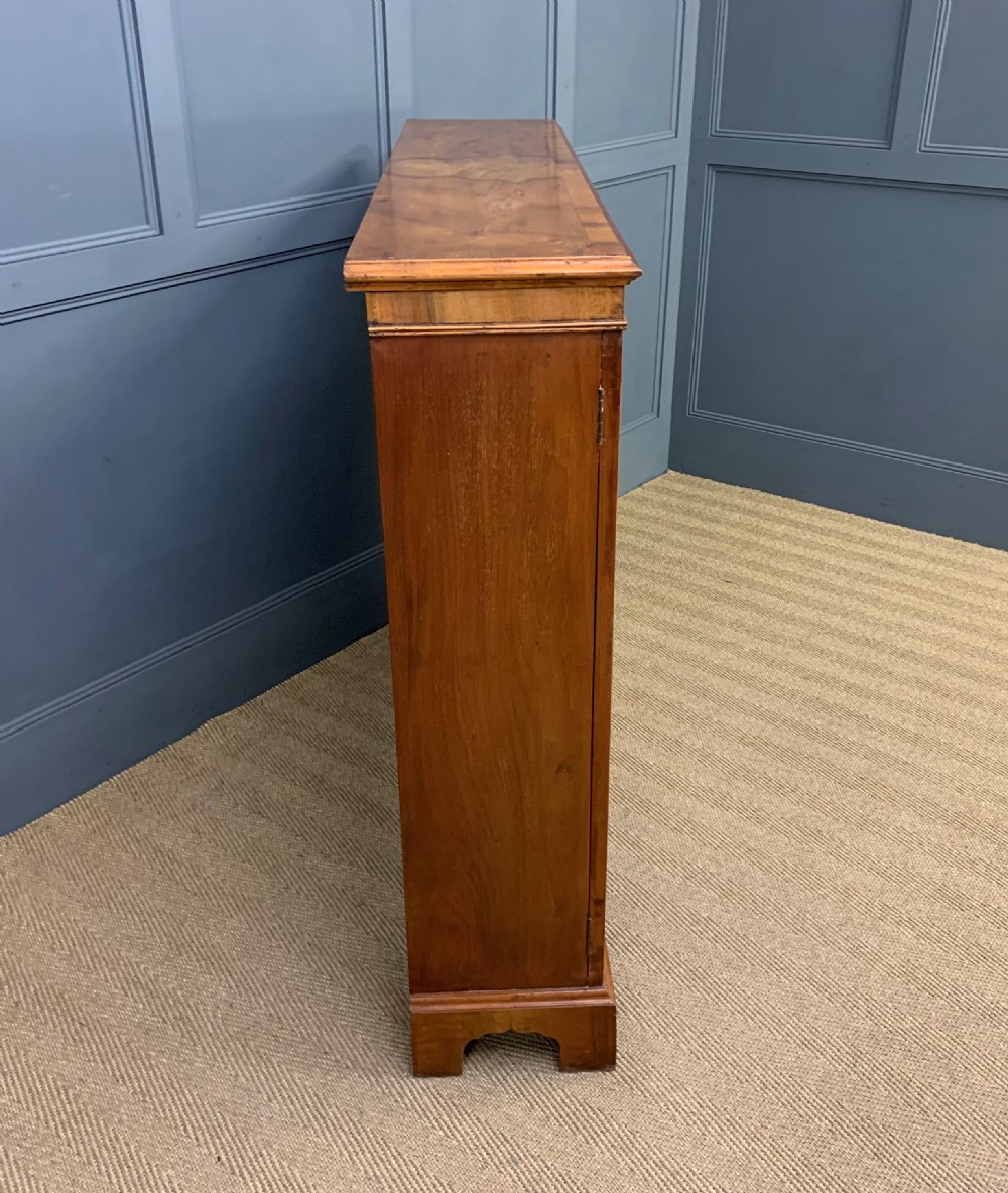 Burr Walnut Glazed Bookcase View XIII