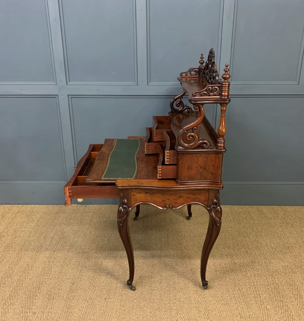 19th Century Plum Pudding Mahogany Bonheur Du Jour View V