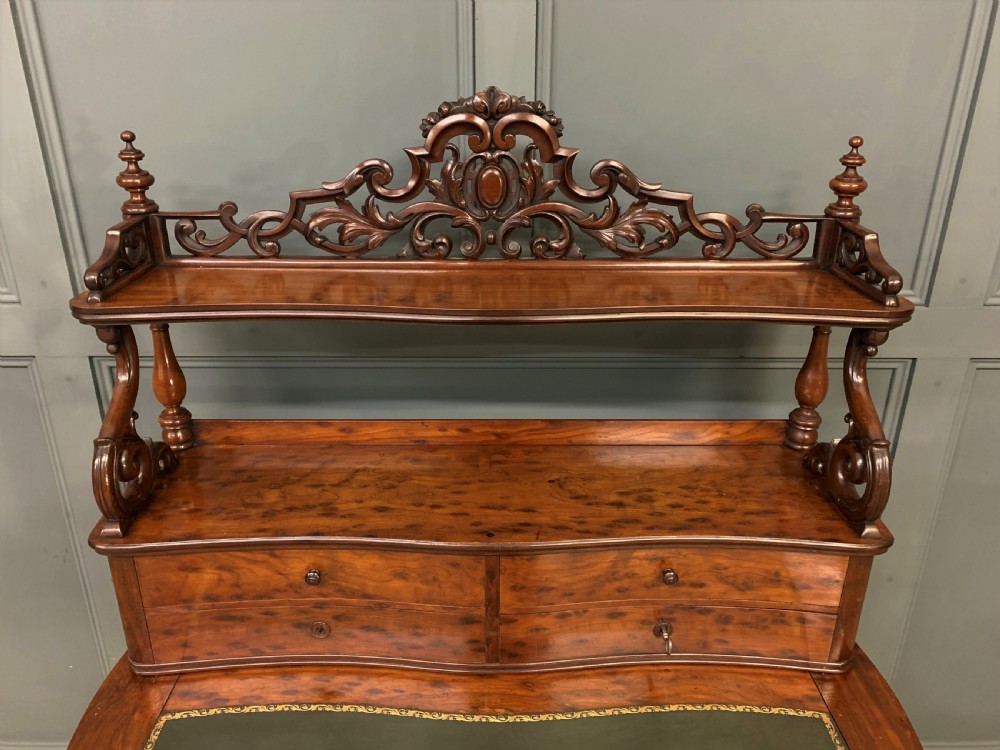 19th Century Plum Pudding Mahogany Bonheur Du Jour View VIII