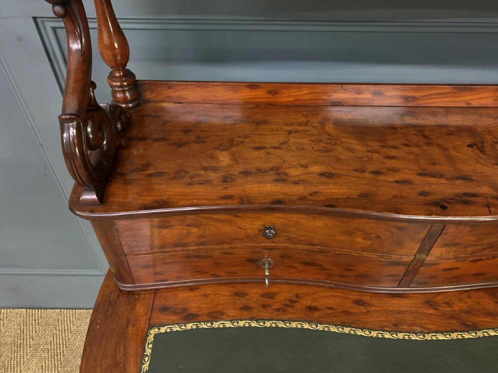 19th Century Plum Pudding Mahogany Bonheur Du Jour View XI