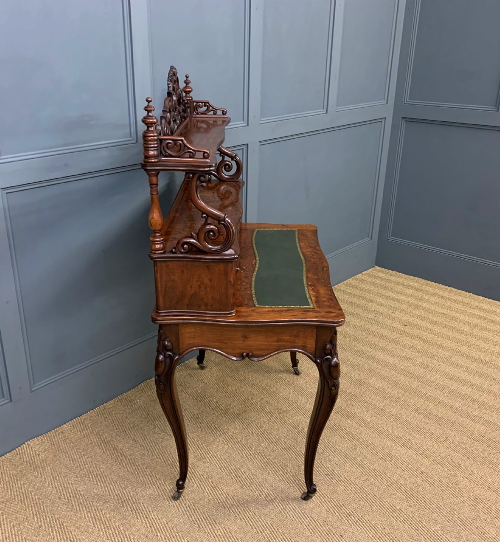 19th Century Plum Pudding Mahogany Bonheur Du Jour View XII