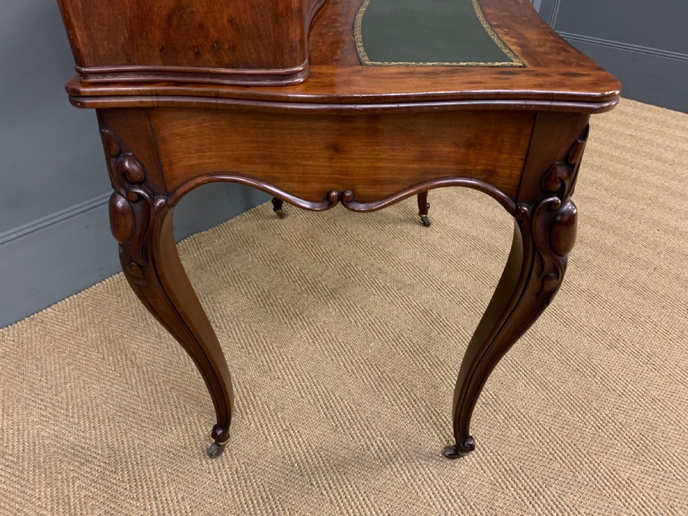 19th Century Plum Pudding Mahogany Bonheur Du Jour View XIII