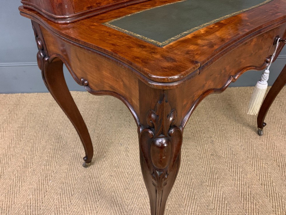 19th Century Plum Pudding Mahogany Bonheur Du Jour View XIV