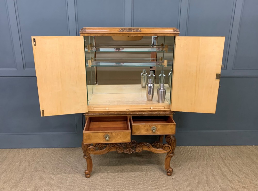 Burr Walnut Cocktail Cabinet View VI