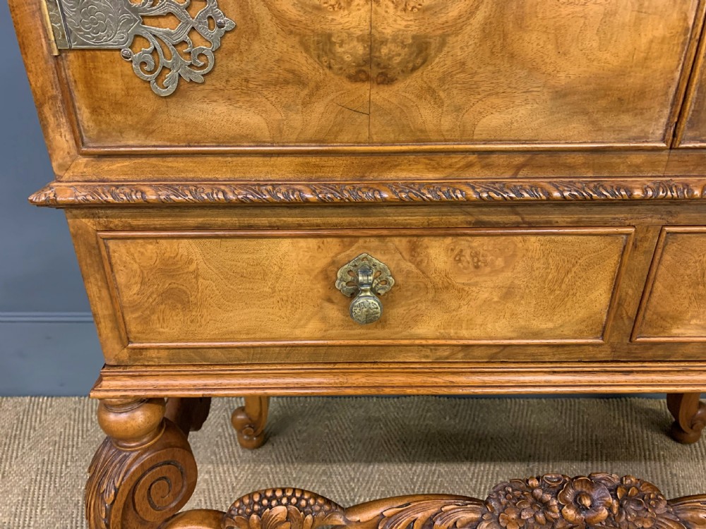Burr Walnut Cocktail Cabinet View IX