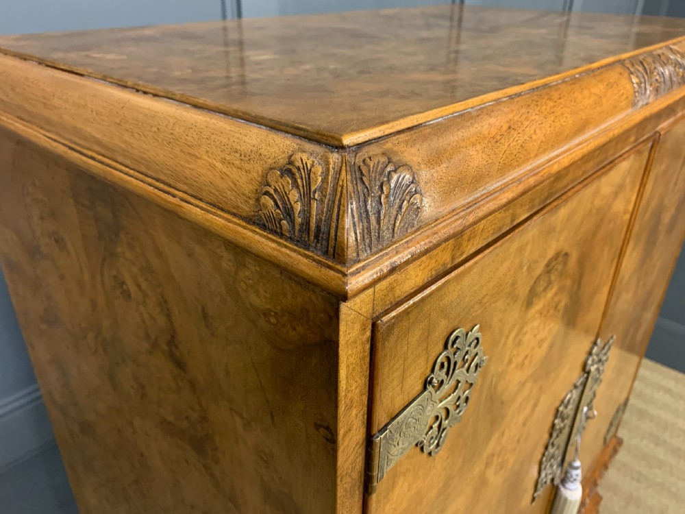 Burr Walnut Cocktail Cabinet View XIII