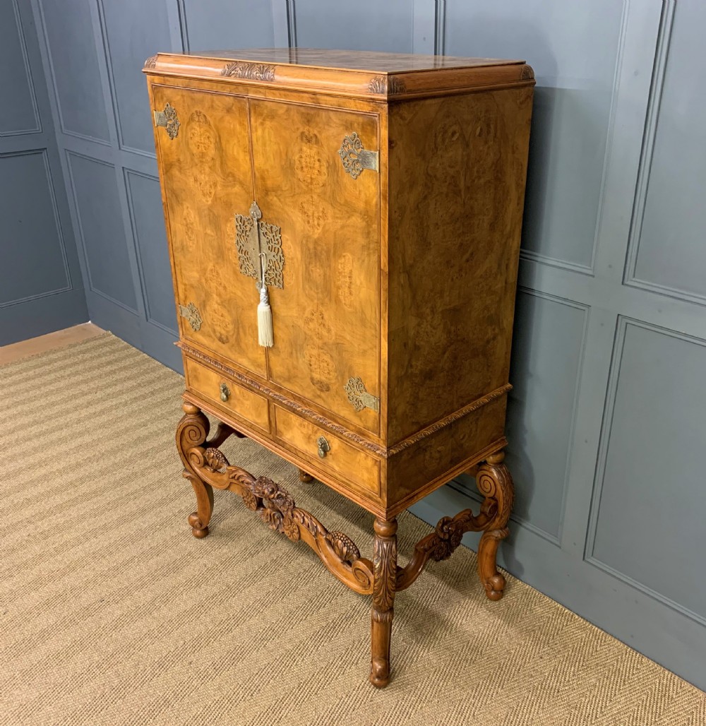Burr Walnut Cocktail Cabinet View XVI