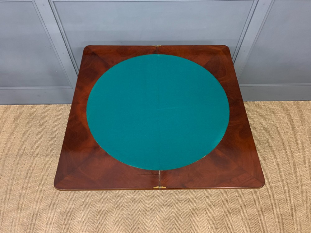 Pair of 19th Century Flame Mahogany Card Tables View XXV