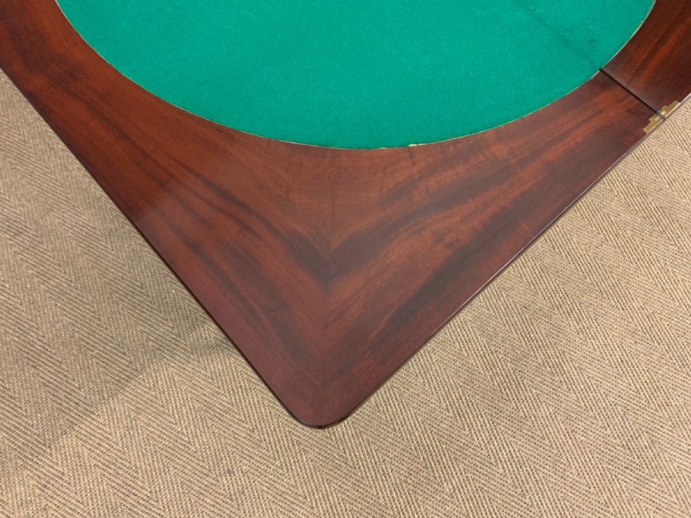 Pair of 19th Century Flame Mahogany Card Tables View XXVII