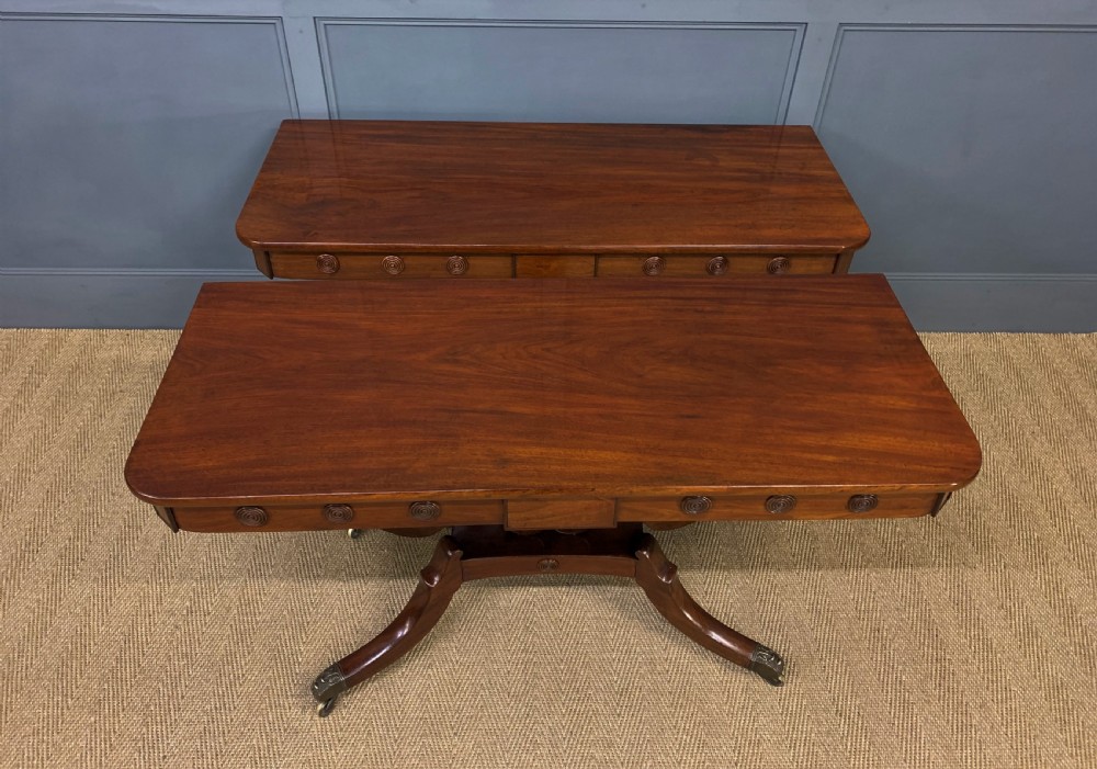 Pair of Georgian Mahogany Console Tables View II