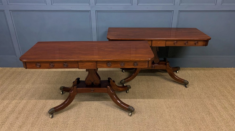 Pair of Georgian Mahogany Console Tables View VI