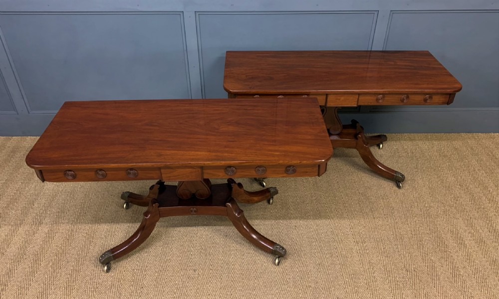 Pair of Georgian Mahogany Console Tables View VII