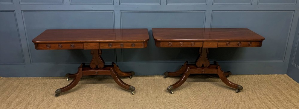 Pair of Georgian Mahogany Console Tables View VIII