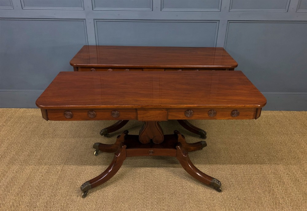 Pair of Georgian Mahogany Console Tables View IX