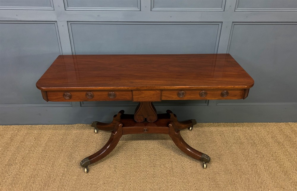 Pair of Georgian Mahogany Console Tables View X