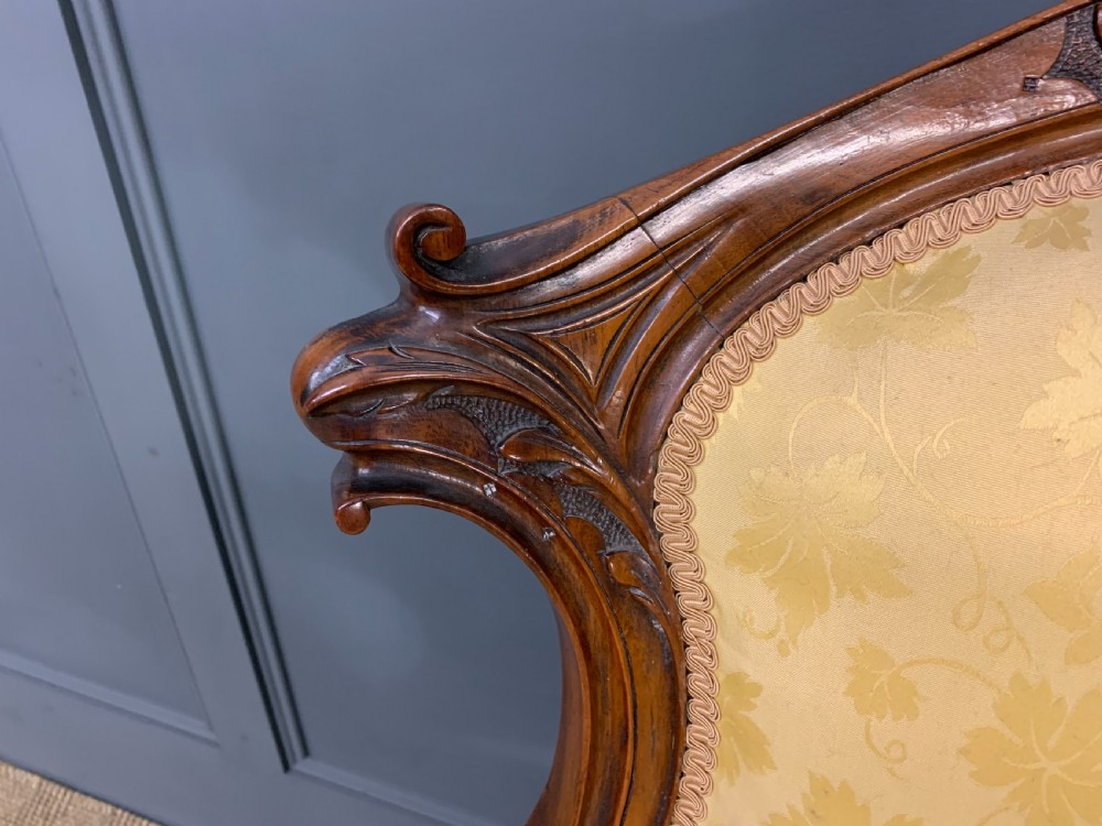 Victorian Upholstered Walnut Armchair View VII