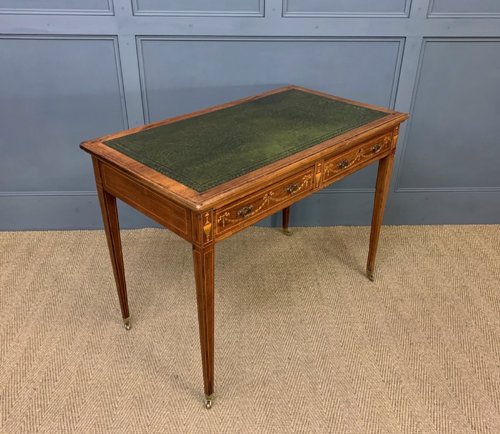 Late 19th Century Inlaid Rosewood Writing Table