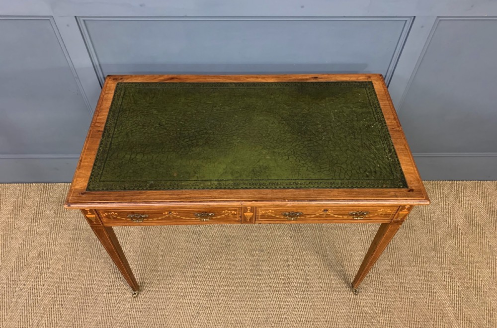 Late 19th Century Inlaid Rosewood Writing Table View II