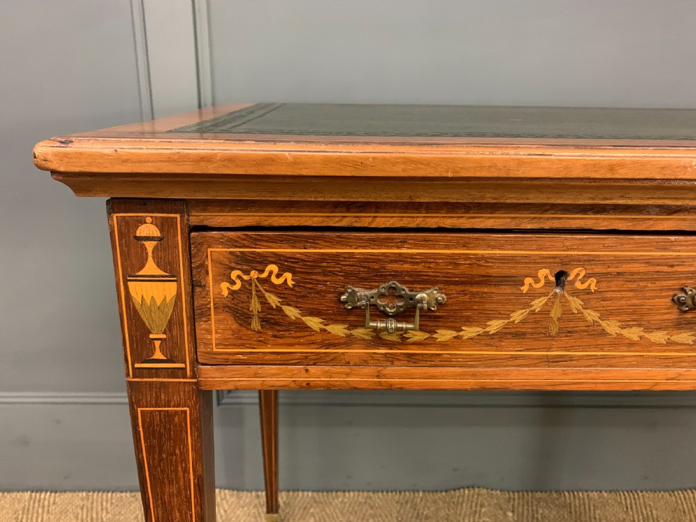 Late 19th Century Inlaid Rosewood Writing Table View III