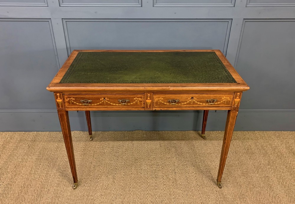 Late 19th Century Inlaid Rosewood Writing Table View VI