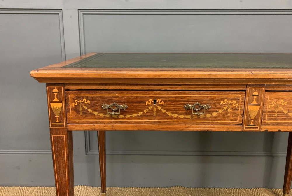 Late 19th Century Inlaid Rosewood Writing Table View VIII