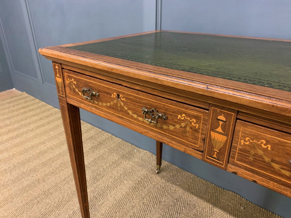 Late 19th Century Inlaid Rosewood Writing Table View X