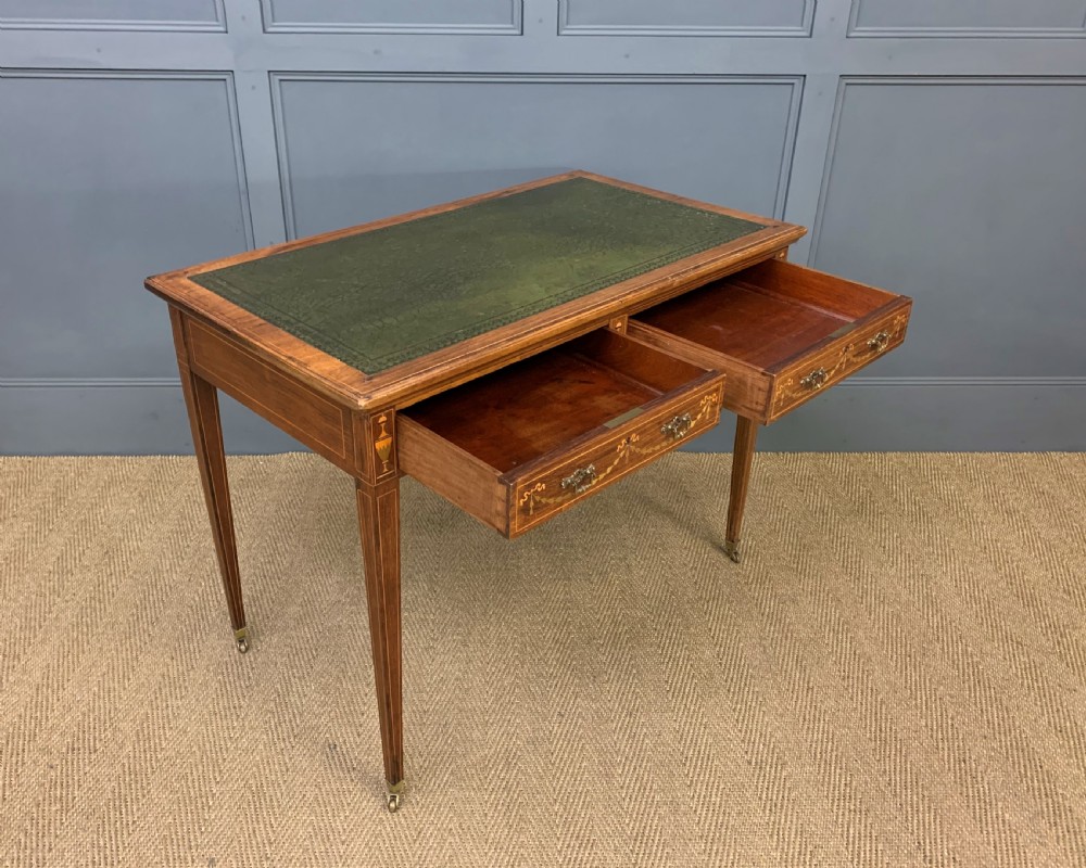 Late 19th Century Inlaid Rosewood Writing Table View XI