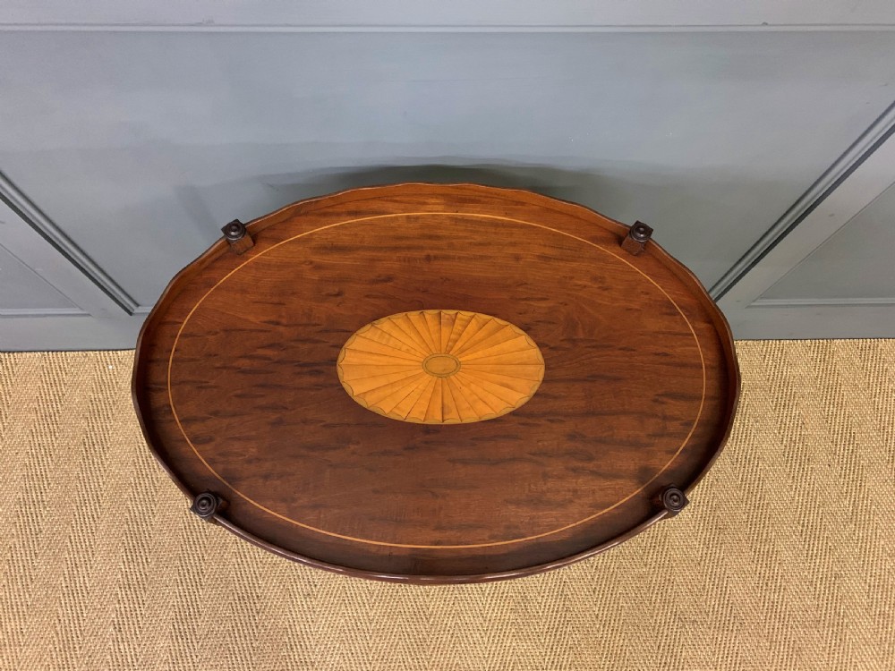 Edwardian Inlaid Mahogany 2 Tier Table View II
