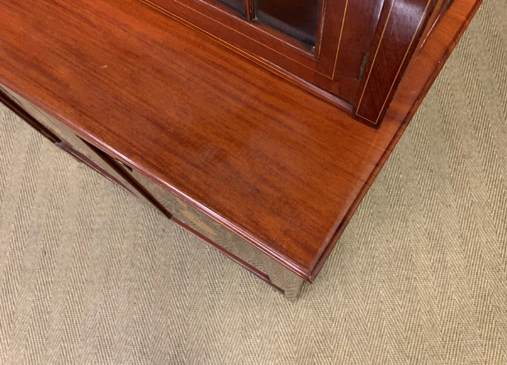 Edwardian Inlaid Mahogany Bookcase View XV