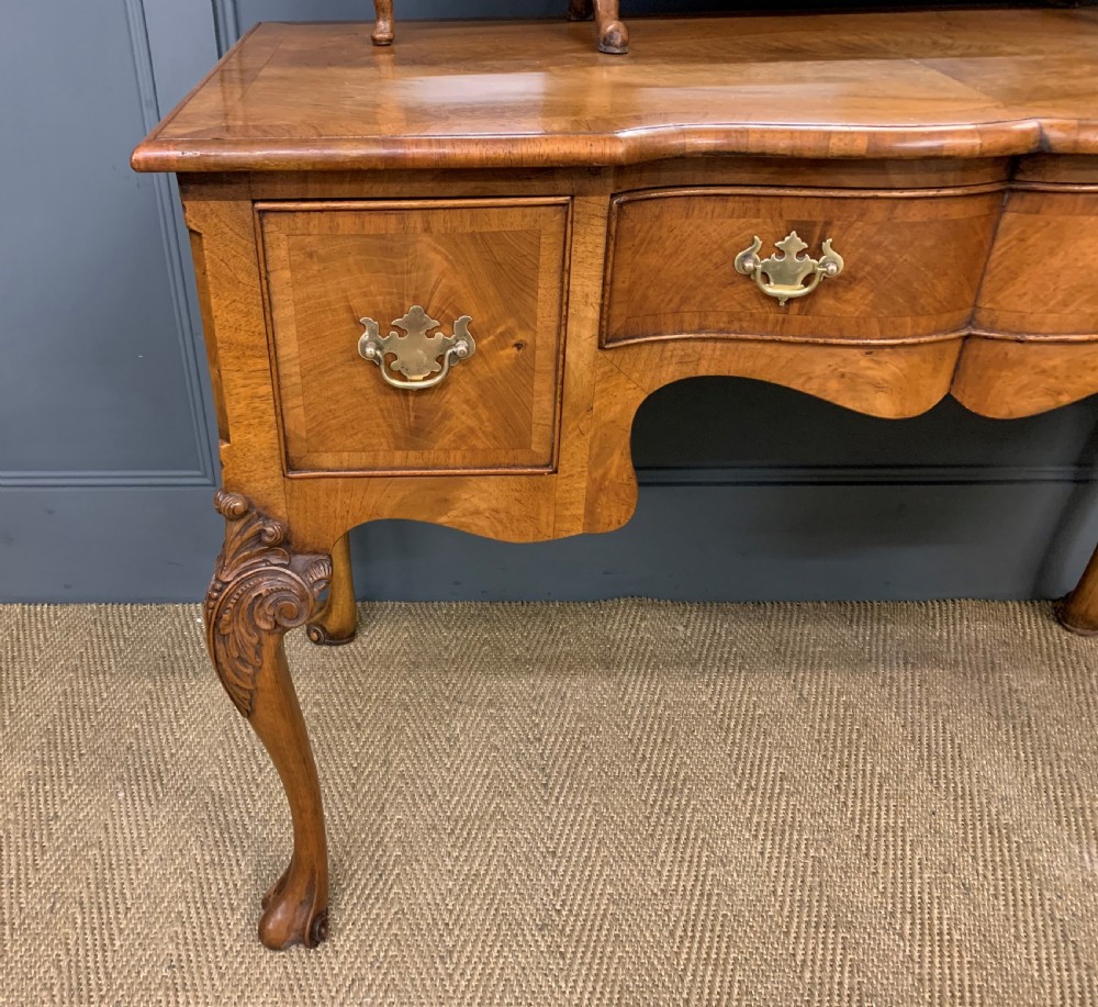 Burr Walnut Dressing Table and Stool View IV