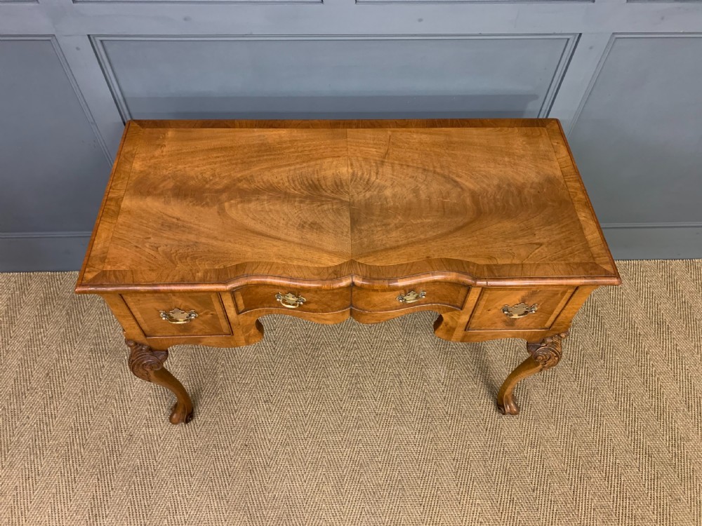 Burr Walnut Dressing Table and Stool View V