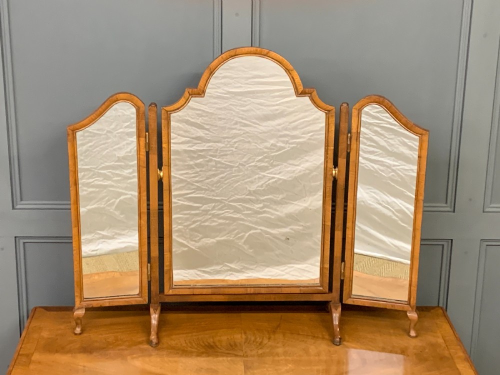 Burr Walnut Dressing Table and Stool View VII