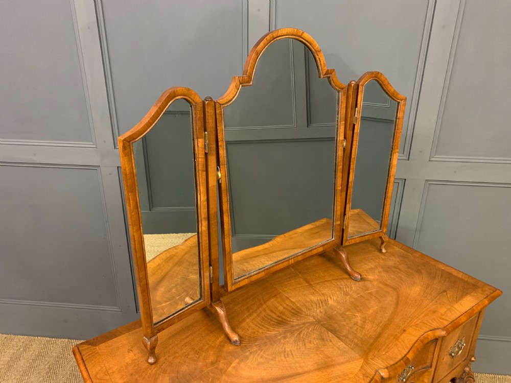 Burr Walnut Dressing Table and Stool View XIV