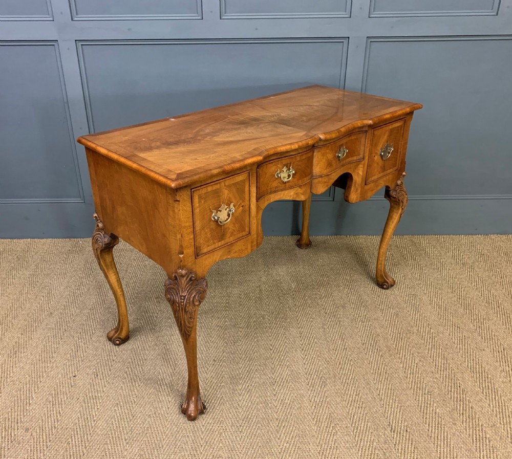 Burr Walnut Dressing Table and Stool View XIX