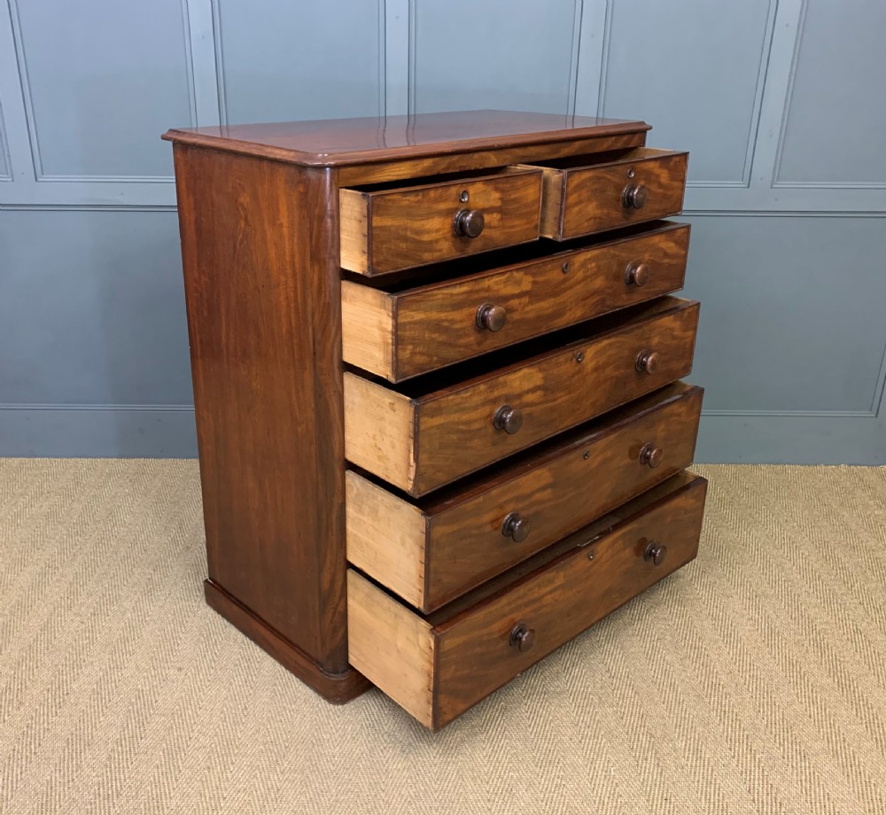 Tall Victorian Mahogany Chest of Drawers View III