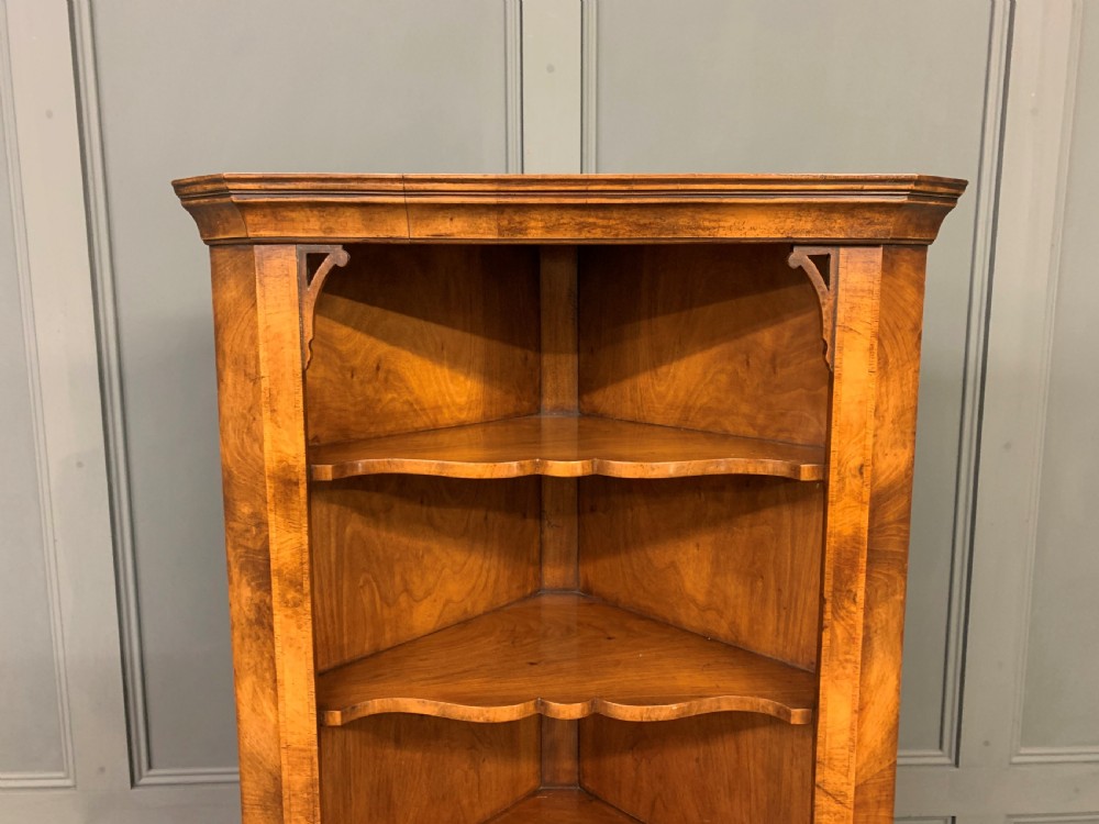 Burr Walnut Corner Cabinet View II