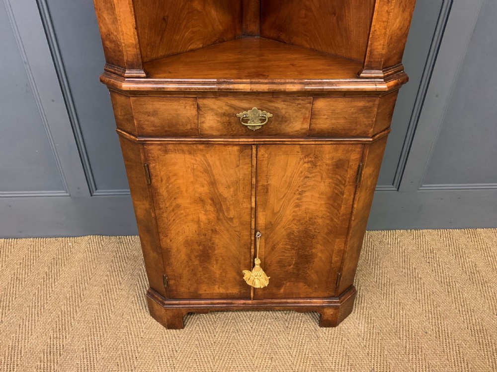 Burr Walnut Corner Cabinet View III