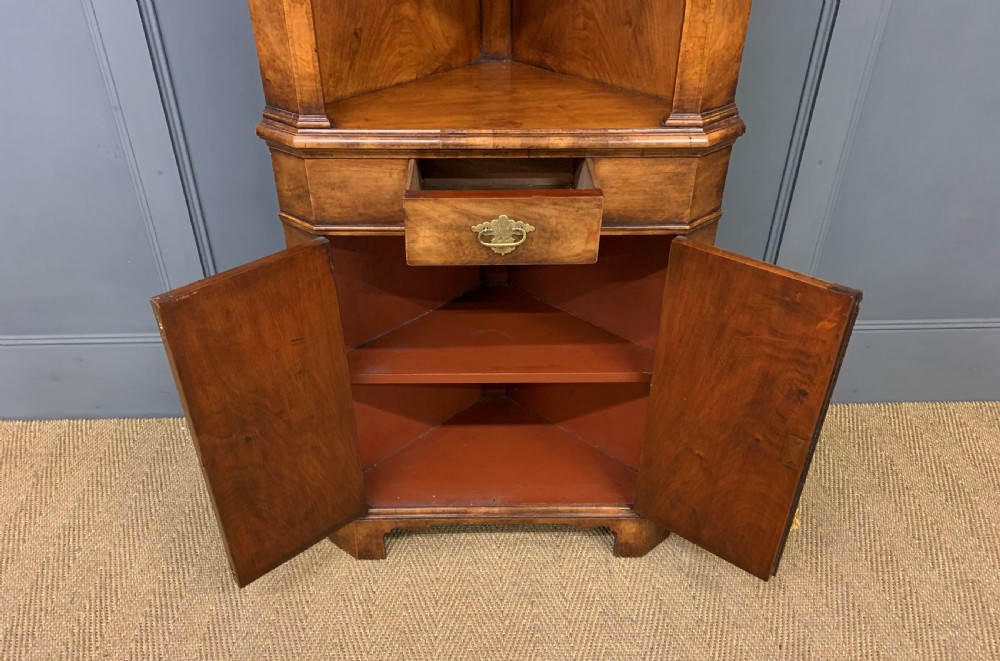 Burr Walnut Corner Cabinet View V